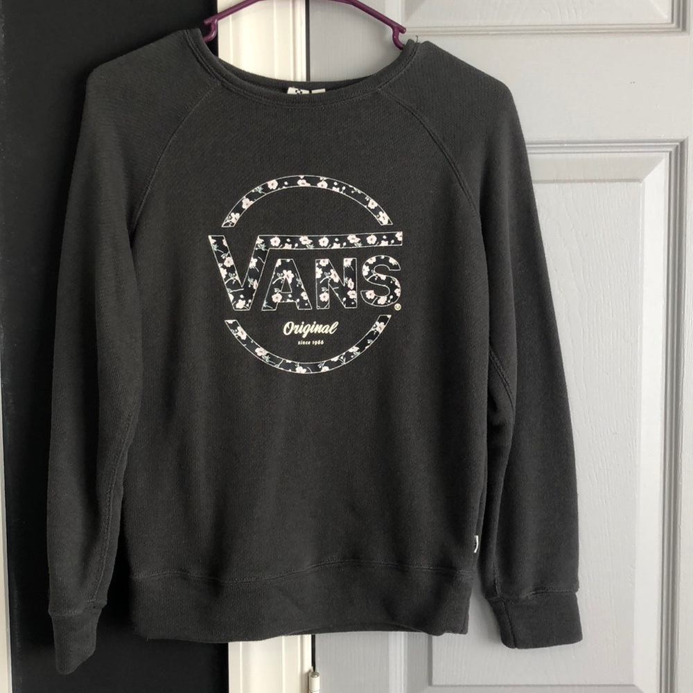 Vans floral lettered long sleeve shirt